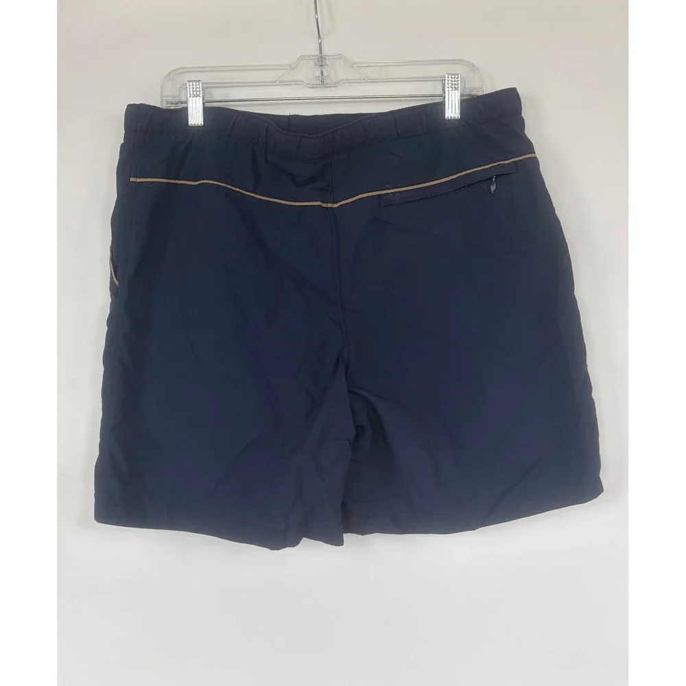 Columbia Mens Navy Blue Nylon Belted Mesh Lined Hiking Swim Shorts AM4449 Size M